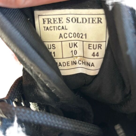 Men’s Free soldier black combat boots size 11 main image 2